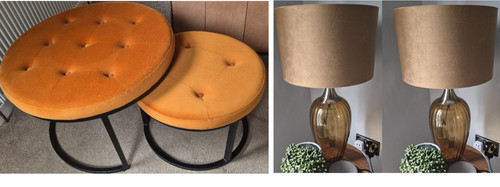 Homesense tkmaxx orange velvet