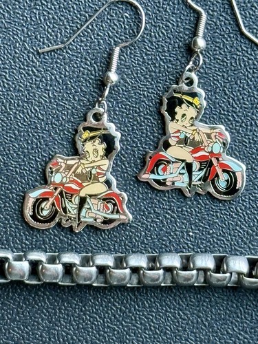 Betty boop motorcycle dangle - boop,