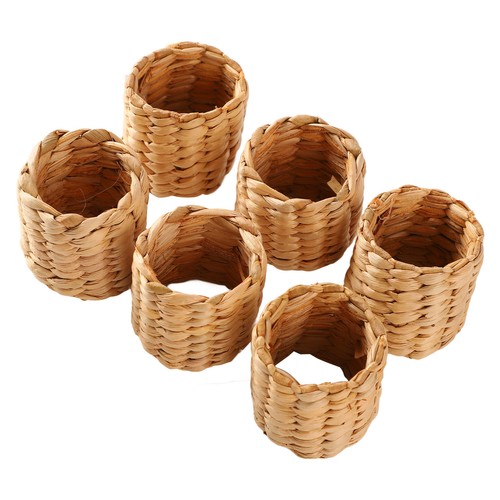 Corn husk napkin ring 6pcs - napkin,