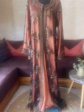 Orange black   10/25 Moroccan caftan  kaftan dress Jellaba takchita 