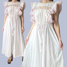 Free People White Cotton Wide