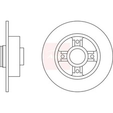2x Brake Discs Solid For