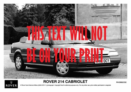 Rover 214 cabriolet poster - 214, of