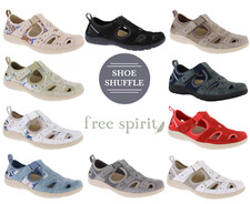 Free Spirit Cleveland Touch Fastening Summer Ladies Shoes Comfort Soles 