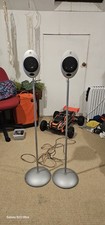 KEF Egg Silver Speakers HTS2001  with stands and 2x wiall brackets.
