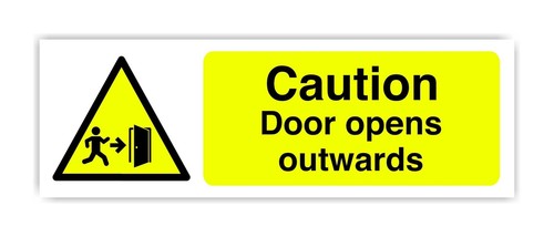 Caution door opens - caution,