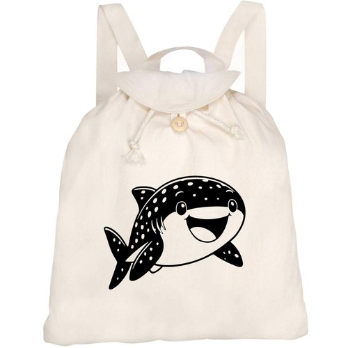 Happy whale shark canvas - 'happy,