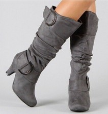 Womens Ladies Mid Heel Winter