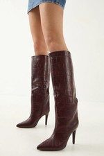 Misspap Burgundy Knee High
