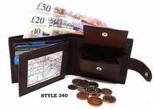 Designer Mens Leather Wallet RFID SAFE Contactless Card Blocking ID Protection