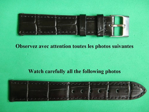 Watch strap sewn black - 18,