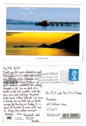 Postcard mumbles pier - postcard,