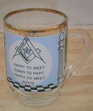 41 Year Old MASONIC Beer Glass