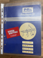 Ferguson Tiller Parts List Original 1948 Implement Book