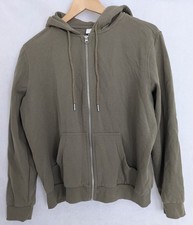 H&M Basics Army Green Hoodie Unisex Size Large Running Warm Casual Hood