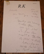 KRAY KRAYS AUTHENTIC GENUINE HANDWRITTEN FULL LETTER 14 UACC REGISTERED DEALER