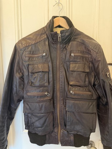 Leather flying jacket adult - jacket,
