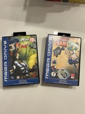 Sega Mega Drive Games Bundle Earth Worm Jim 1 Earth Worm Jim 2
