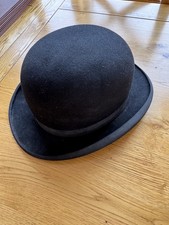 Black Bowler Hat Size 7 M London Vintage Dunn & Co British London