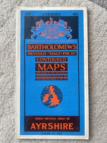 Bartholomew map ayrshire - map,