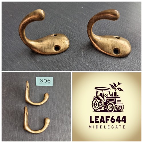 Vintage brass coat hooks - vintage,