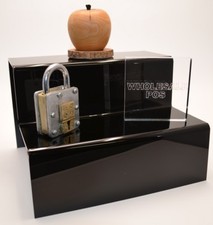 2 Tier Acrylic Display Step Perspex Jewellery Stand Riser Retail Shop Plinth