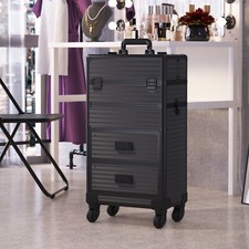4IN1 Large Makeup Trolley Beauty Case Nail Technician Cosmetic Storage Box Wheel