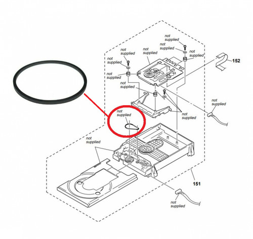 Dvd loading drive rubber - drive, belt