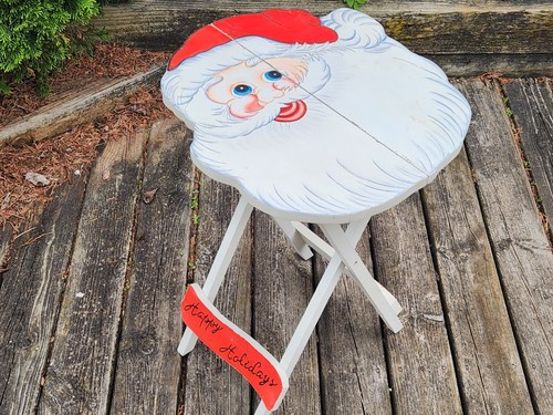 Santa claus wood folding table - wood,