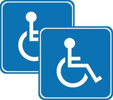 2x Handicap handi cap sticker