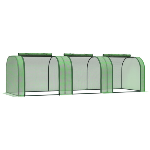 Tunnel greenhouse zipped - w/,