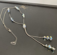 Long AB Crystal Glass Lariat