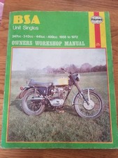 Haynes manual BSA Unit singles 1958 to 1972 247cc 343cc 441cc 499cc
