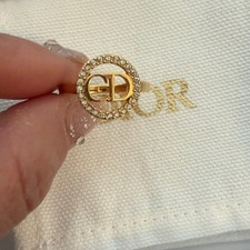 Dior CD Logo Crystal Circle