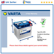 EFB Car Battery fits NISSAN