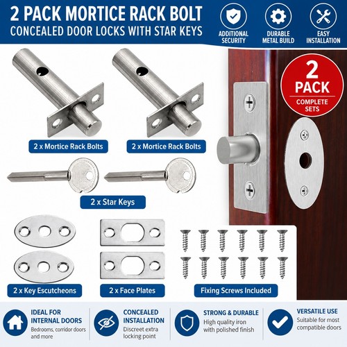 Pack mortice rack bolt - pack,