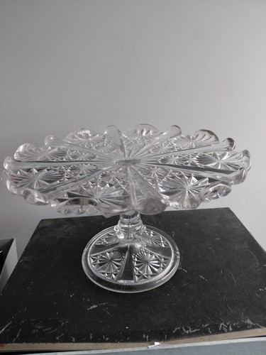 Antique large pressed glass - pressed,