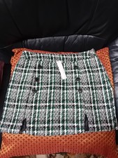 RED HERRING SHORT CHECK SKIRT