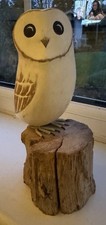 Barn Owl - 8.5"H - Hand Carved
