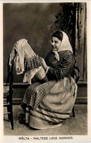 Malta maltese lace worker - malta,