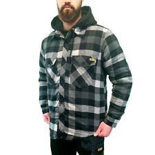 Dewalt Hooded Jacket Lumberjack Check Quilted Shirt with Full Zip Warm & Stylish
