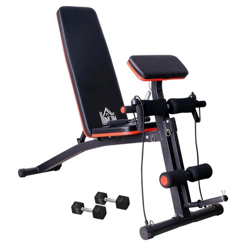 Homcom foldable dumbbell bench - foldable,