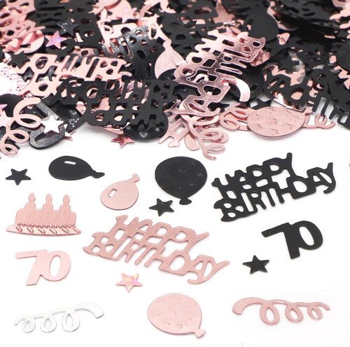 70th happy birthday confetti - 70th,