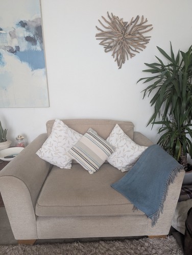 Beige blended fabric