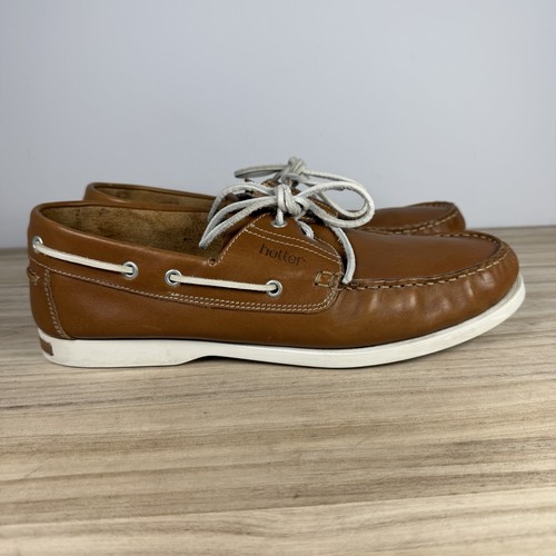 Hotter mens boat shoes tan - hotter,