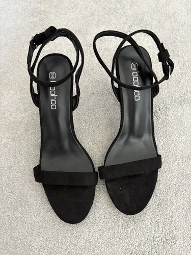 Boohoo black strappy stiletto - boohoo,