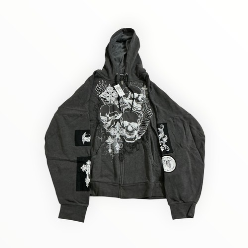 Hot topic triple skull patch - hot,