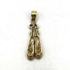 14K ballet slippers pendant -