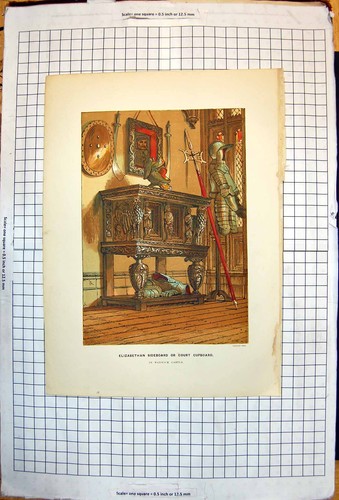 Old antique print elizabethan - old,