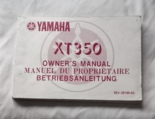 Yamaha XT350 Owners Manual